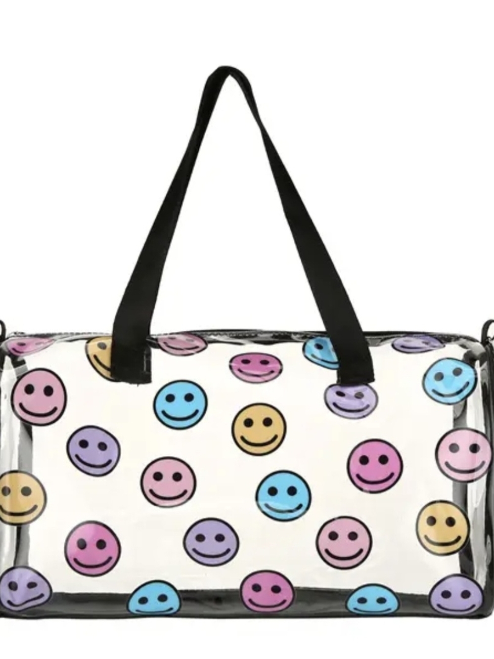 Clear Smiley Tote Bag in Multicolor